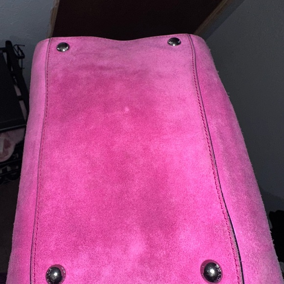 PRADA 2 way hot pink suede tote - Picture 7 of 9